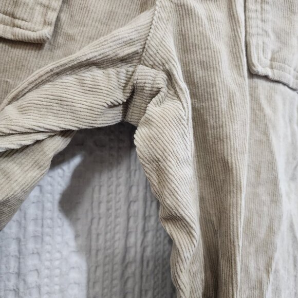 Forever 21 Y2K Style Flare Corduroy Tan Mid-Rise Trouser Pants Size Small - Picture 11 of 16